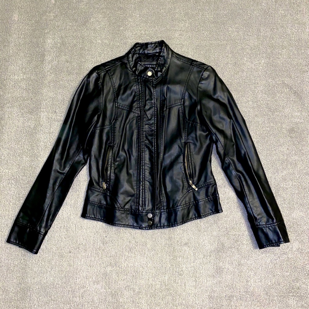 Faux leather jacket